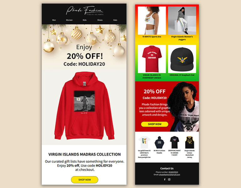 Klaviyo email Template design